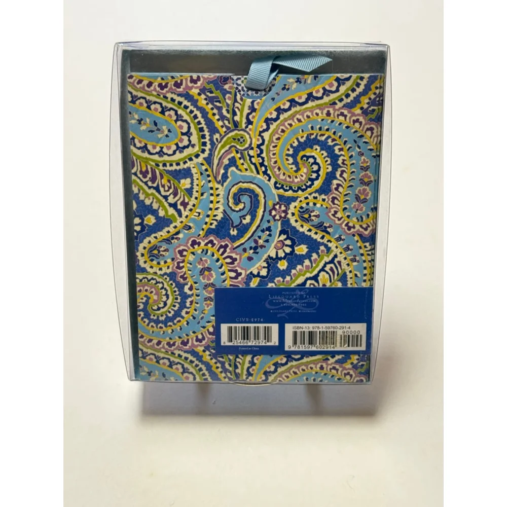 VERA BRADLEY Invitations CAPRI BLUE 12 Blank Quilt Embossed Sleeves Ribbons